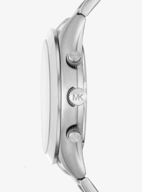 Panske Oversized Hodinky Michael Kors Oversized Slim Runway Pavé Silver-Tone Strieborne - Hodinky Michael Kors Outlet | MNQIV-4015